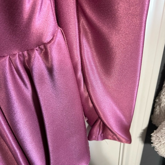 Vintage ILGWU Union Made Pink Long Sleeves Maxi Dress With Belt  Made In USA - Picture 15 of 15